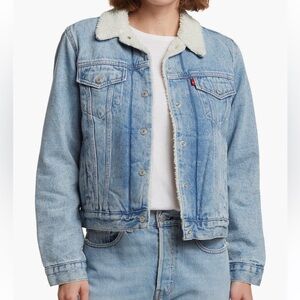 levi’s original faux shearling lined denim trucker jacket